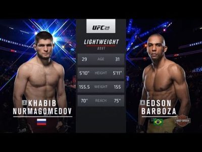 Khabib Nurmagomedov vs Edson Barboza